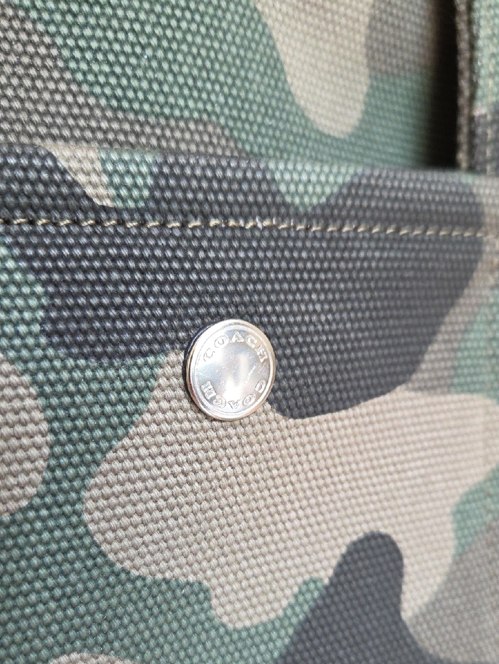 COACH Cargo Tote Bag with Camo Print - Picture 8 of 15